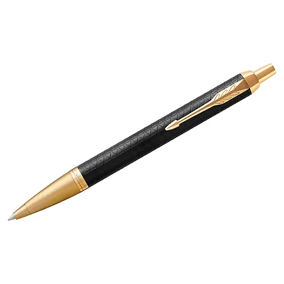 Ручка подарочная шариковая синяя, IM Premium Black/Gold GT, Parker - фото 9
