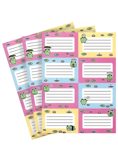 Наклейки для тетрадей 24шт "Лягушки" - фото 1