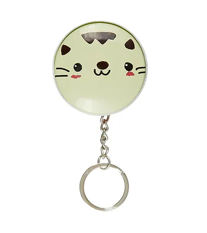 Шкатулка-брелок Котенок (круглая) (металл) (4 см) - фото 1