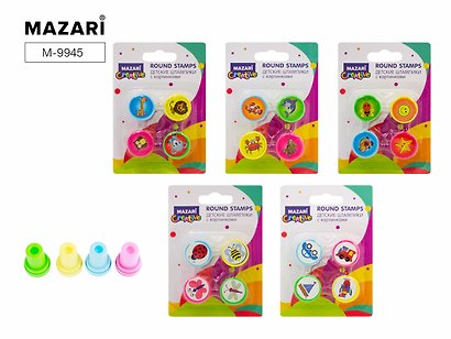 Штампик детский с картинками, 4 штуки, Mazari Creative, в ассортименте - фото 5