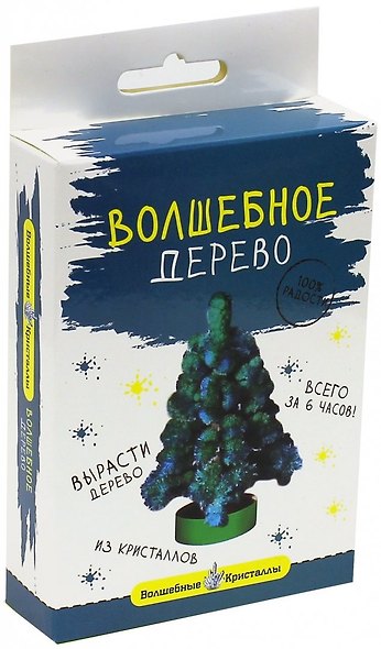 Набор для выращивания кристаллов «Волшебные кристаллы, Ёлочка синяя», МПИ - фото 1