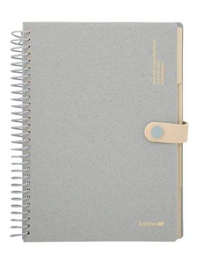 Тетрадь "ECO" B5, 80 листов в клетку, на спирали, на кнопке, Schiller - фото 4