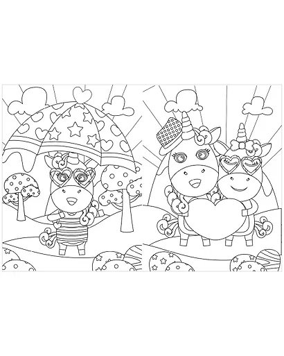 Волшебные единороги. Веселые раскраски - фото 8