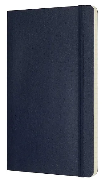 Книга для записей А5, 96 листов в линейку "Classic Soft", синий сапфир, мягкая обложка, резинка, Moleskine - фото 3
