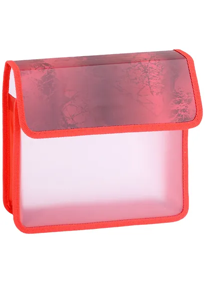 Папка для тетрадей А5 липучка, пластик, красная - фото 3