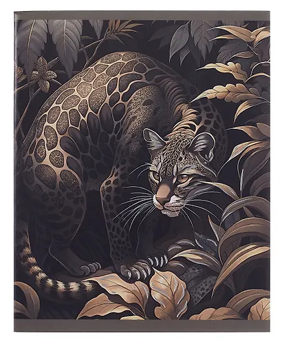 Тетрадь 96л кл. "В мире дикой природы" мел.картон, тиснение фольгой "Серебро", ассорти - фото 3