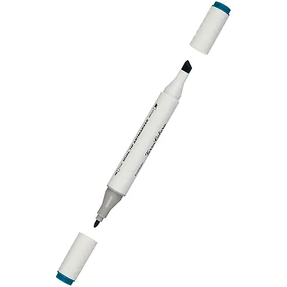 Маркеры для скетчинга 48цв Terra Colora двусторонние  на спиртовой основе, пулевидный/клиновидный наконечники, тканев.чехол, Hatber - фото 3