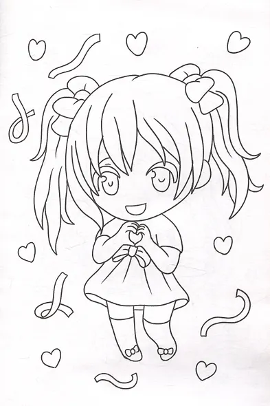 АНИМЕ-РАСКРАСКА. МАЛЫШКИ ЧИБИ - фото 3