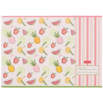 Альбом для рисования Hatber, "Фруктис", А4, 24 листа, на скрепке, в ассортименте - фото 3