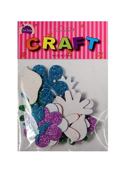 Элементы из EVA клеящиеся, блестящие. Цветочки (11-21149-43/11-21136-43) - фото 1