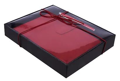 Набор канцелярский "Red" книга для записей, ручка шариковая - фото 7