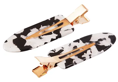 Набор заколок Черно-белый принт (2шт) (пластик) (12-253004-С18) (Lafilaf) - фото 5