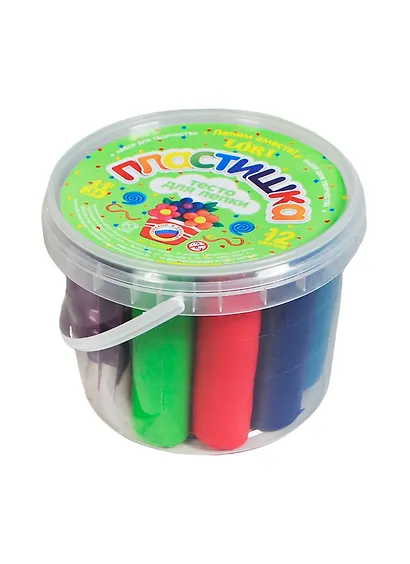 Тесто для лепки,LORI Пластишка. Набор №3, 12цв. по 24гр. - фото 1