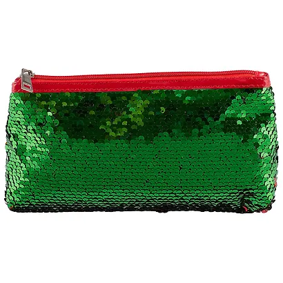 Косметичка на молнии с пайетками (текстиль) (23х11) (ПВХ бокс) (12-Tuos-HZB09) - фото 2