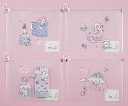 Папка на молнии А5  "Астронавт" ассорти - фото 2