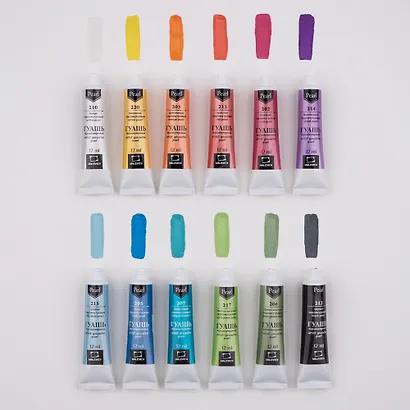 Краски гуашевые 12цв 12мл перламутровые, к/к, Малевичъ - фото 3