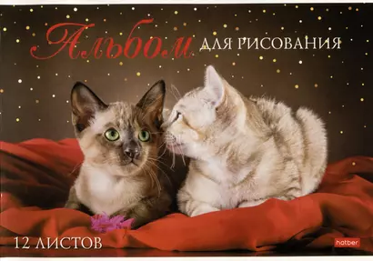 Альбом для рисования Hatber, "Мы любим котиков", А4, 12 листов, в ассортименте - фото 1