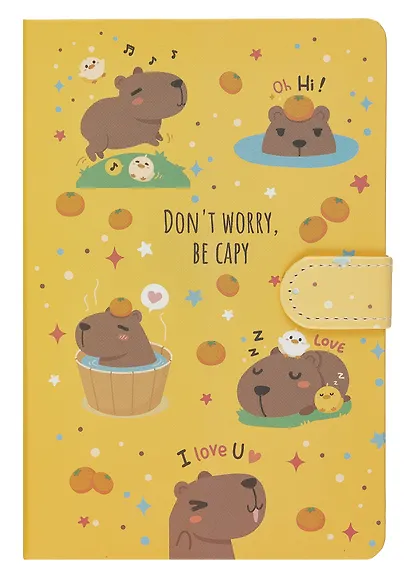 Книги для записей Yoi, "Капибара Kawaii", с магнитной застежкой A5 112 листов - фото 4