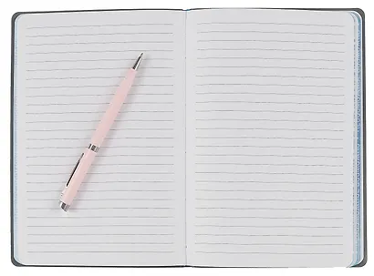 Книга для записей А5 80л "Dream book. № 1" иск.кожа, интеграл.переплет, комбинир.блок (точка, линия), инд.уп. - фото 3