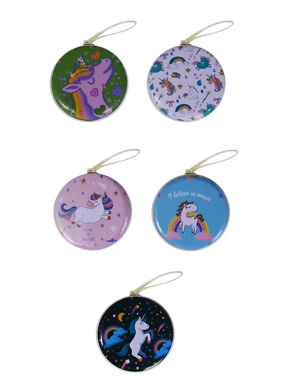 Монетница на молнии Единороги (7см) (металл), в ассортименте - фото 2