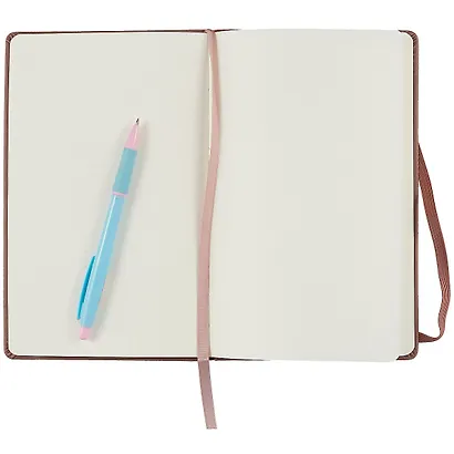 Книга для записей А5 96л тчк. "Joy Book. Горячий шоколад" иск.кожа, тв.переплет, ляссе, резинка, инд.уп. - фото 3