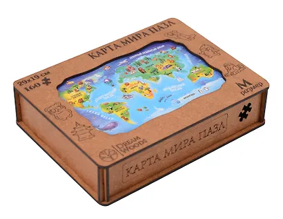 Пазл фигурный "Карта Мира" - фото 1