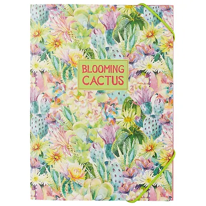 Папка на резинке «Blooming cactus», А5 - фото 1