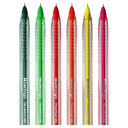 Ручки гелевые 10 цветов "Triangle Gel" 0, 5мм, Crown - фото 4