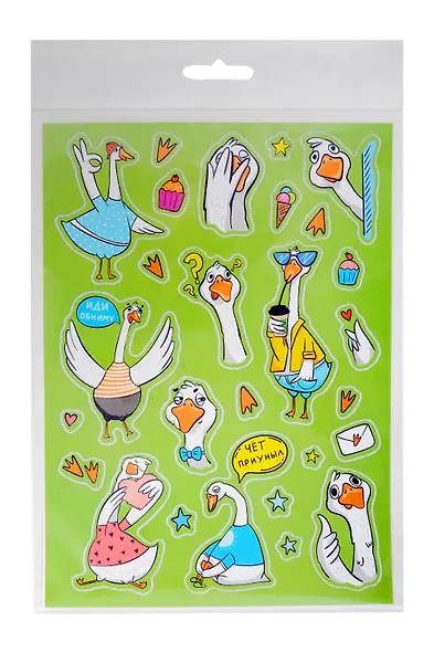 Набор наклеек для детей. Серия "Мемы".  Гусь - фото 1