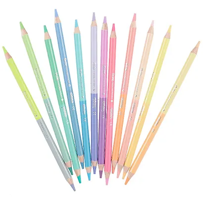 Карандаши цветные Colorino, Pastel, двухсторонние 24 цвета 12 штук - фото 2