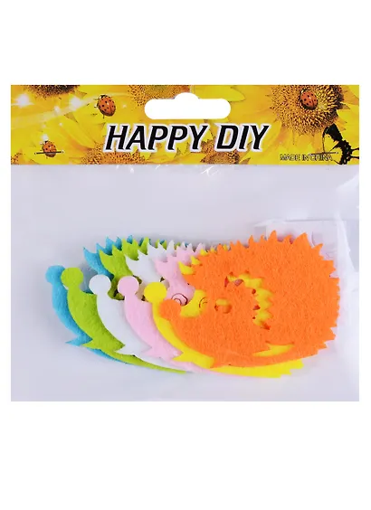 Набор из фетра Ежики, 6шт  (пакет с хед)(211-4) - фото 1