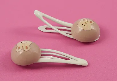 Набор заколок Kawaii Кролики (2шт) (пластик) (5см) (12-03907-B10) (Lafilaf) - фото 5