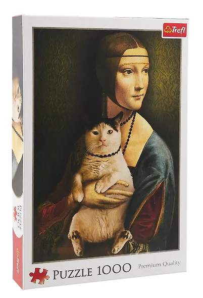Пазл Дама с кошкой (Lady with a Cat), 1000 деталей. 68,3х48 см. - фото 1