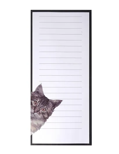 Блок для записей 85х190, 50 листов в линейку, "Коты", на магните - фото 8