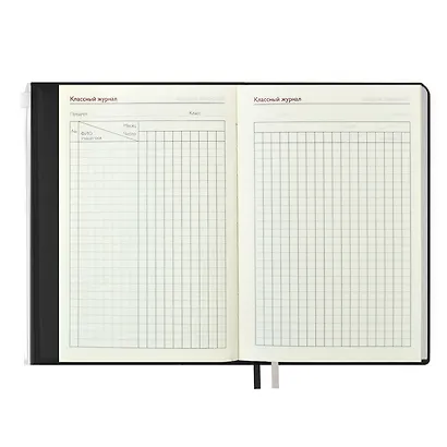 Ежегодник учителя А6+ 256л 125*178мм "ПВХ" черный, мягкий переплет, шелкогр, вставной тонир.блок, ляссе - фото 14