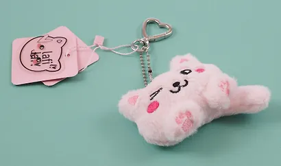 Брелок Котик Лафи (розовый) (плюш) (7см) (12-4305-202509-MAS2) - фото 4