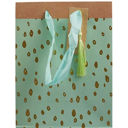 Пакет А5 23*18*10 "Золотые блики" нейтр., бум.мат.ламинат - фото 3