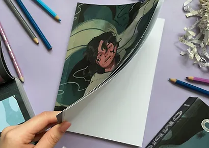 Скетчбук А5 40л "Woorie" 160г/м2, тв.обложка - фото 4