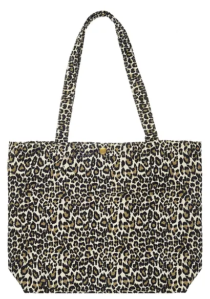 Сумка-шоппер с кнопкой Леопардовый принт (серая) (42х31х15) (12-12679-202411-B25) - фото 2