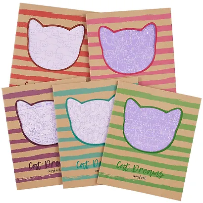 Тетрадь в клетку Unnika, "Котики", 48 листов, в ассортименте - фото 7