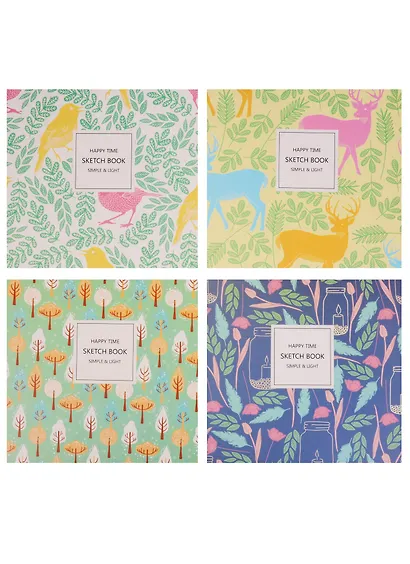 Скетчбук «Happy time», 190 листов, 18 х 17 см - фото 3
