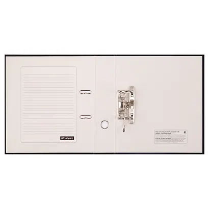 Папка архивная 70 мм А4 черная, бумвинил, прозрачный карман - фото 5