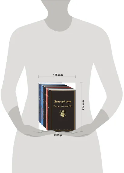 Набор "Классика ужаса" (из 5 книг: Золотой жук, Призрак Оперы, Дракула, Мифы Ктулху, Война миров. Человек-невидимка) - фото 7