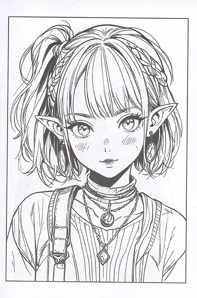 Раскраска-антистресс. Девушки. Фэнтези девушки - фото 4