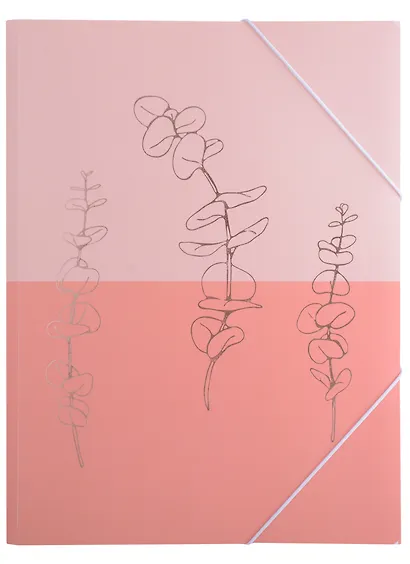 Папка на резинке А4 "Pink print", пластик - фото 1