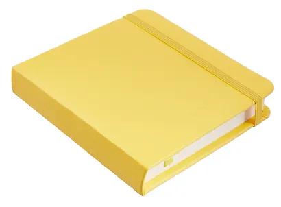 Скетчбук 12*12 80 листов, желтый, 140г/м2, слоновая кость, Yoi - фото 5