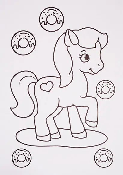 Крошки пони. Раскраска - фото 2