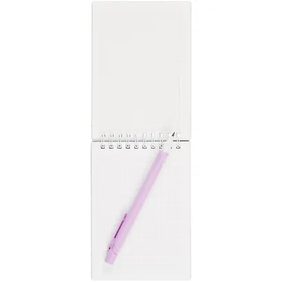 Блокнот А6 100л кл. "Pastel", голубые цветы, мягк.переплет, ламинация, спираль - фото 2