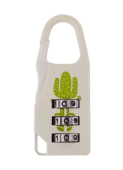 Замочек кодовый Кактусы (металл) (блистер) (12-22713-SF-356) - фото 1