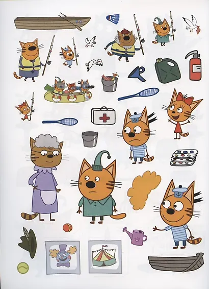 Развивающая книжка с многоразовыми наклейками № МН 2008 "Три Кота. Где котята побывали?" - фото 5